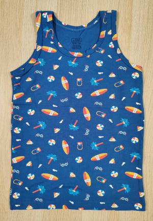 Maiou băieți din bumbac – Bleumarin – Model Summer