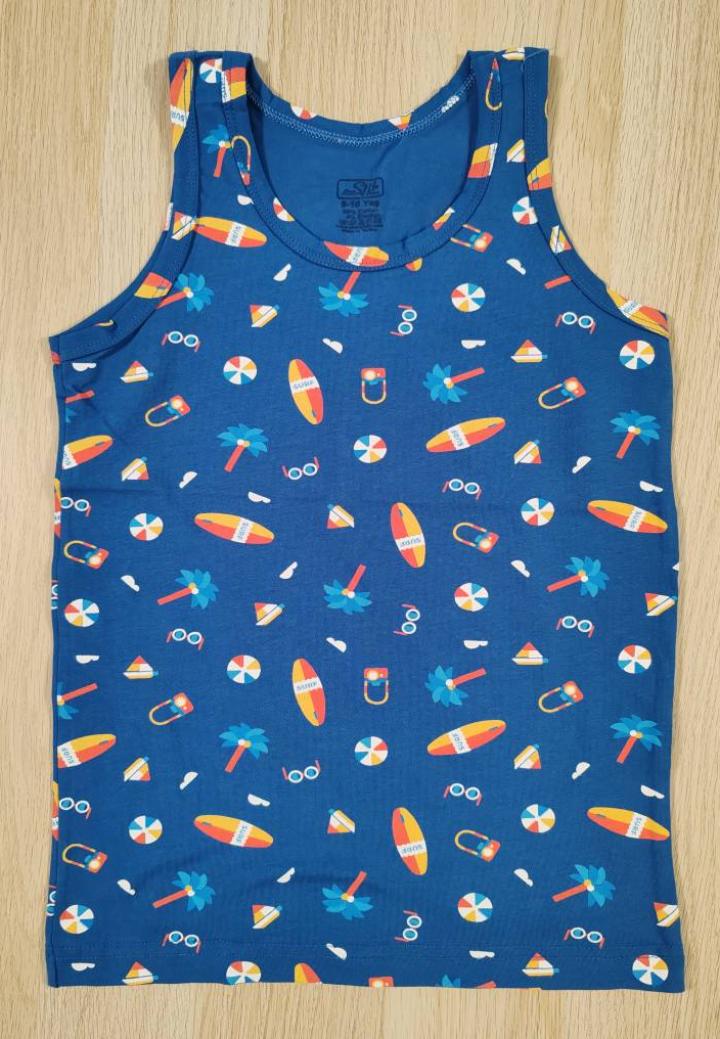 Maiou băieți din bumbac – Bleumarin – Model Summer