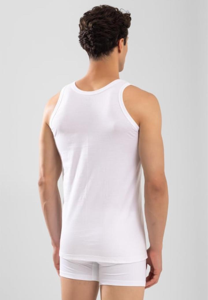 Maiou Bărbați Alb din Bumbac