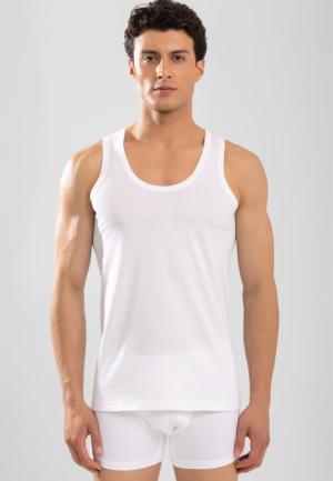 Maiou Bărbați Alb din Bumbac