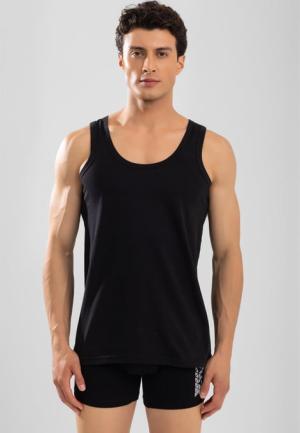 Maiou Bărbați Negru din Bumbac