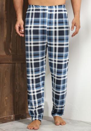 Pantaloni pijama bărbați carouri – albastru închis, design lejer și relaxant