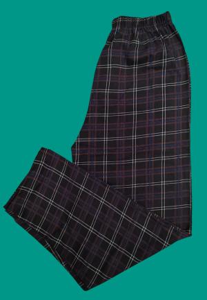 Pantalon de Casă Bărbați Carouri Negru