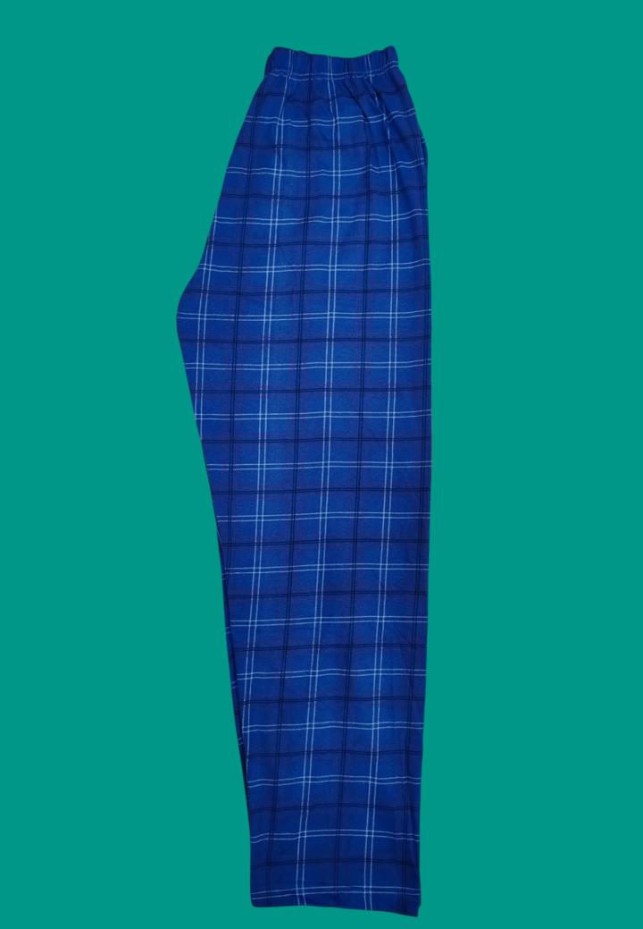 Pantalon de Casă Bărbați Albastru Carouri