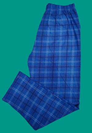 Pantalon de Casă Bărbați Albastru Carouri