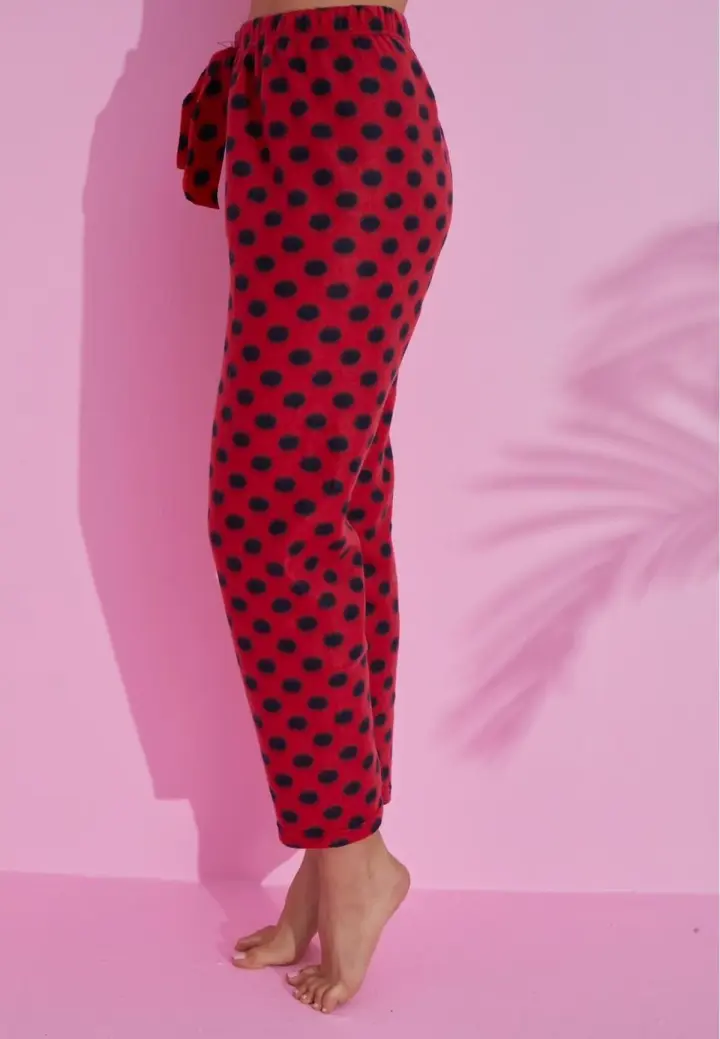 Pantaloni Damă Polar cu Buline