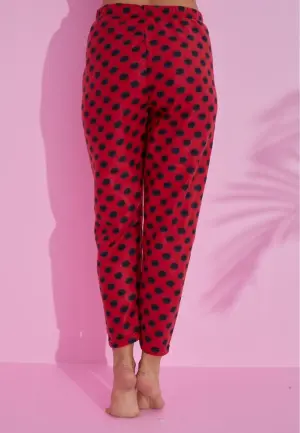 Pantaloni Damă Polar cu Buline