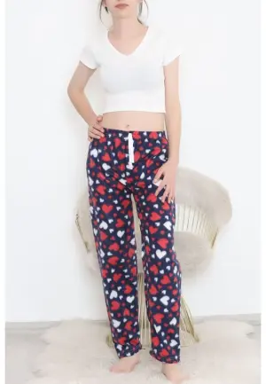 Pantaloni Damă Polar cu Inimioare