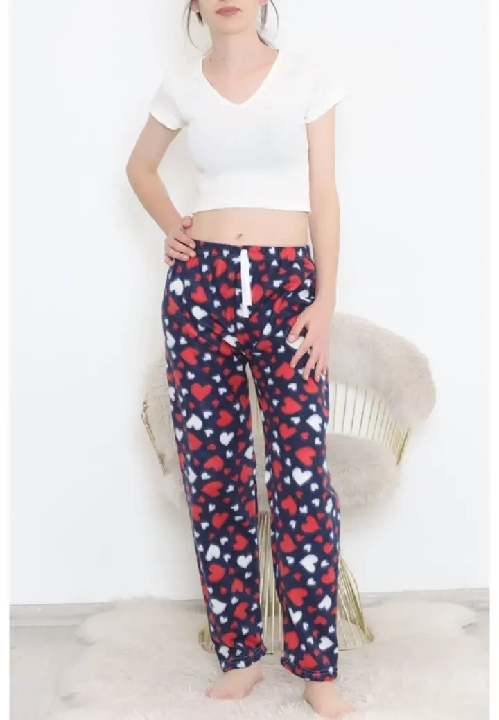 Pantaloni Damă Polar cu Inimioare