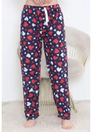 Pantaloni Damă Polar cu Inimioare