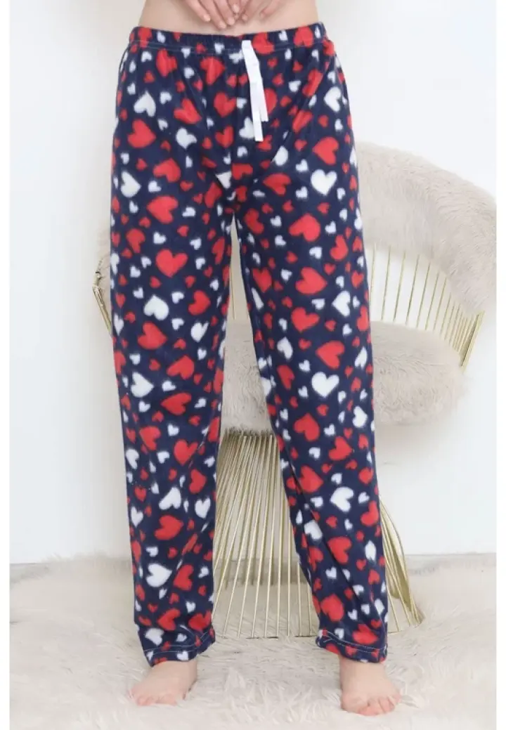 Pantaloni Damă Polar cu Inimioare