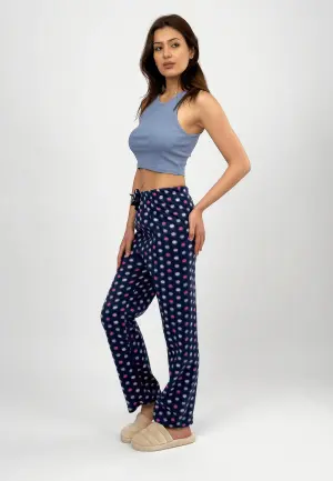 Pantaloni Damă Polar cu Buline