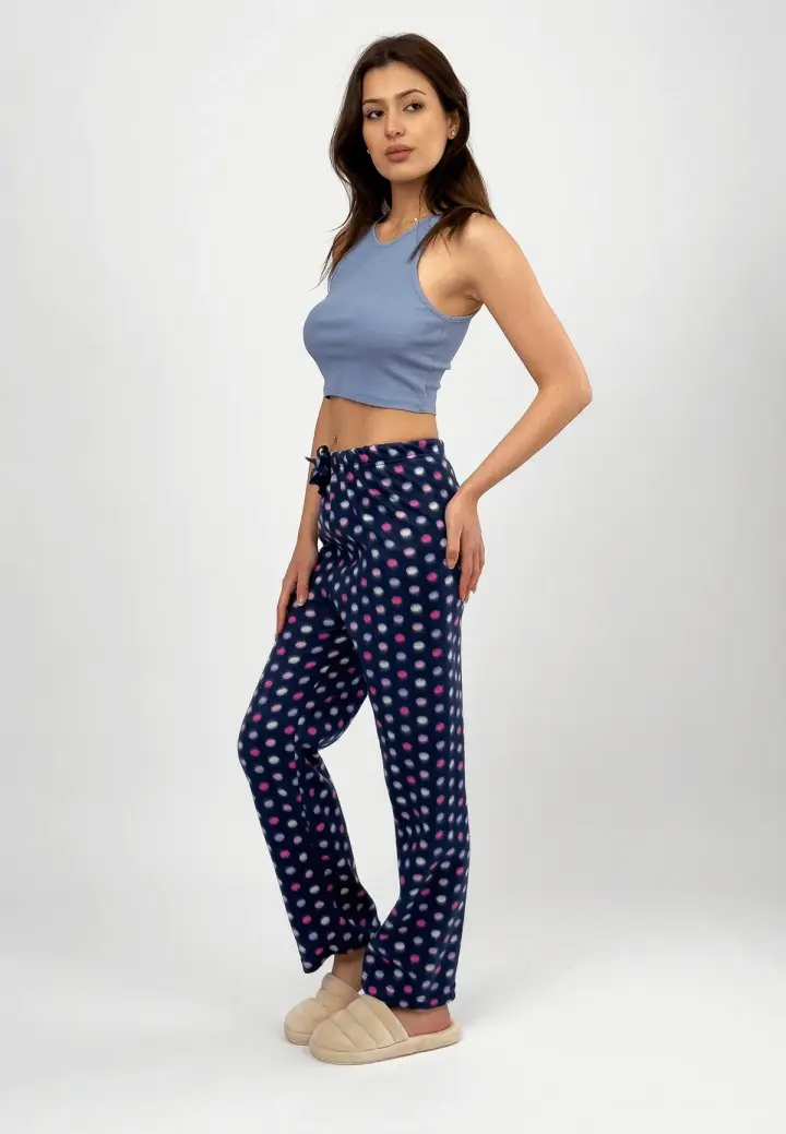 Pantaloni Damă Polar cu Buline