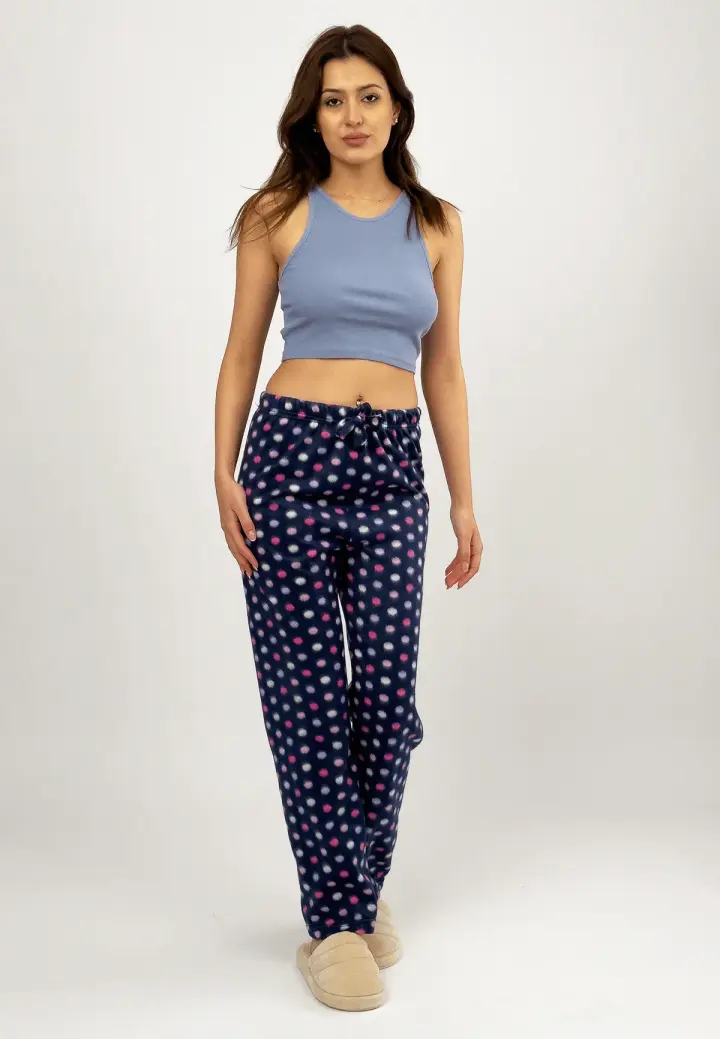 Pantaloni Damă Polar cu Buline