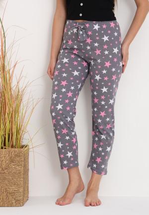 Pantaloni lungi de pijama damă,imprimeu stelute