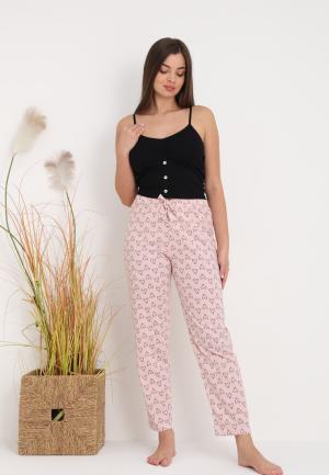 Pantaloni lungi de pijama damă,imprimeu INIMIOARE