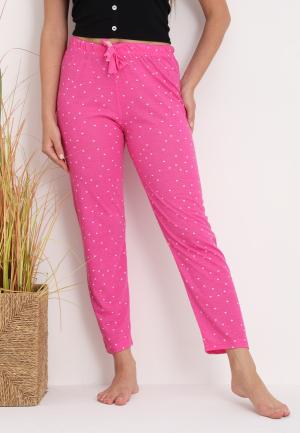 Pantaloni lungi de pijama damă imprimeu buline