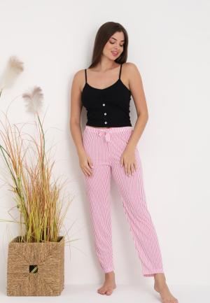 Pantaloni lungi de pijama damă imprimeu dungi