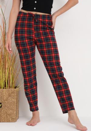 Pantaloni lungi de pijama damă imprimeu carouri