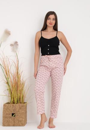 Pantaloni lungi de pijama damă,imprimeu INIMIOARE