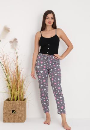 Pantaloni lungi de pijama damă,imprimeu stelute