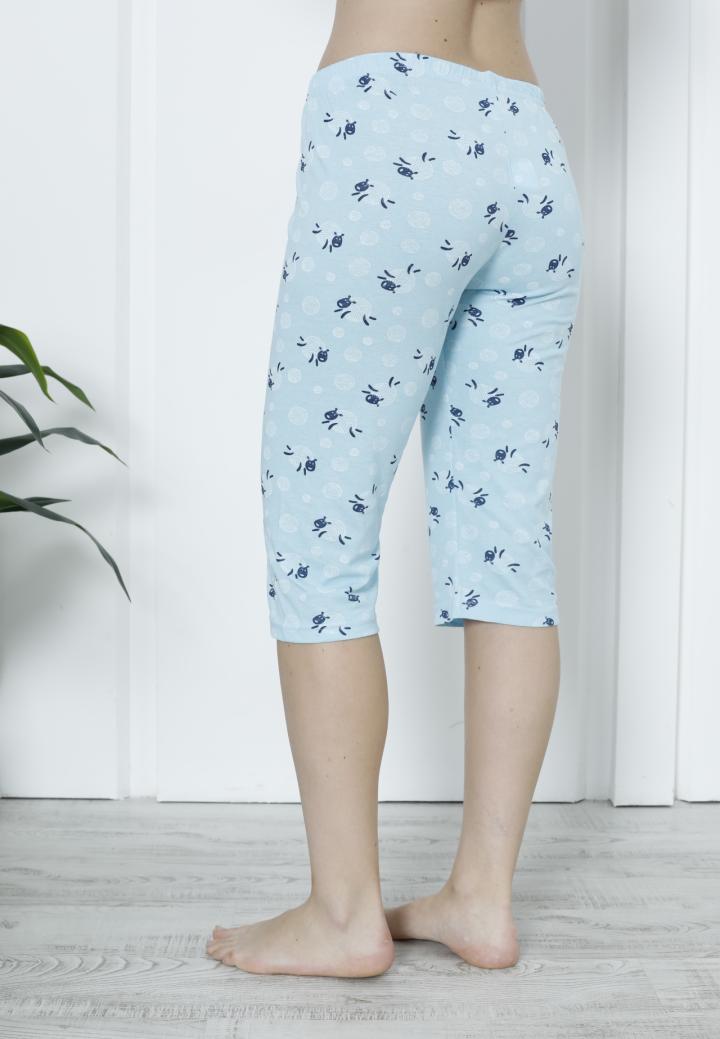 Pantaloni Pijama Damă Treisferturi cu Oițe