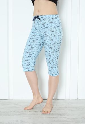 Pantaloni Pijama Damă Treisferturi cu Flori