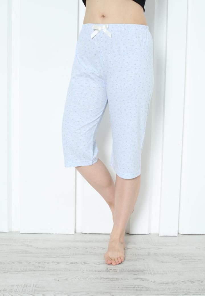 Pantaloni Pijama Damă Treisferturi cu Buline