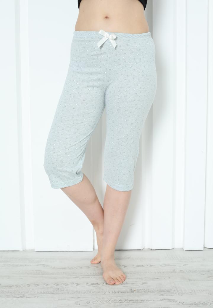 Pantaloni Pijama Damă Treisferturi cu Buline