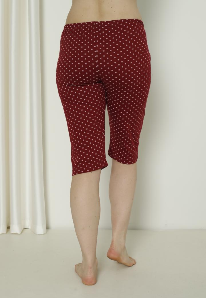 Pantaloni Pijama Damă Treisferturi cu Buline