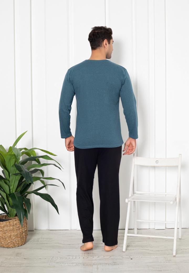 Pijama Bărbați Mâneci Lungi, Pantaloni Lungi, Absolute