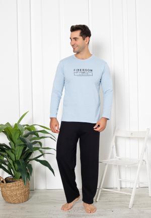 Pijama Bărbați Mâneci Lungi, Pantaloni Lungi, Fireroom