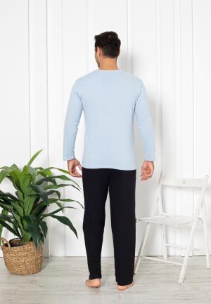 Pijama Bărbați Mâneci Lungi, Pantaloni Lungi, Fireroom