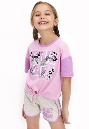 Pijama Fetiță Mickey – Tricou și Pantaloni Scurți