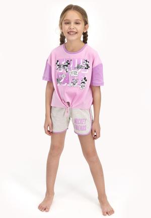 Pijama Fetiță Mickey – Tricou și Pantaloni Scurți
