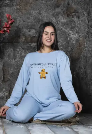 Pijama Damă Mâneci Lungi și Pantaloni Lungi – More Delicious