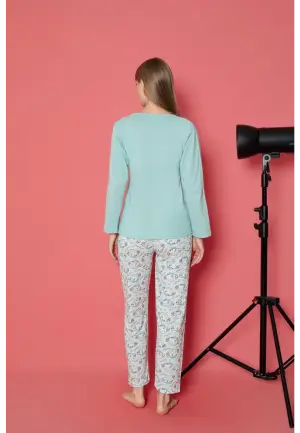 Pijama Dama Maneca Lunga si Pantaloni Lungi – Happy Cute Pretty