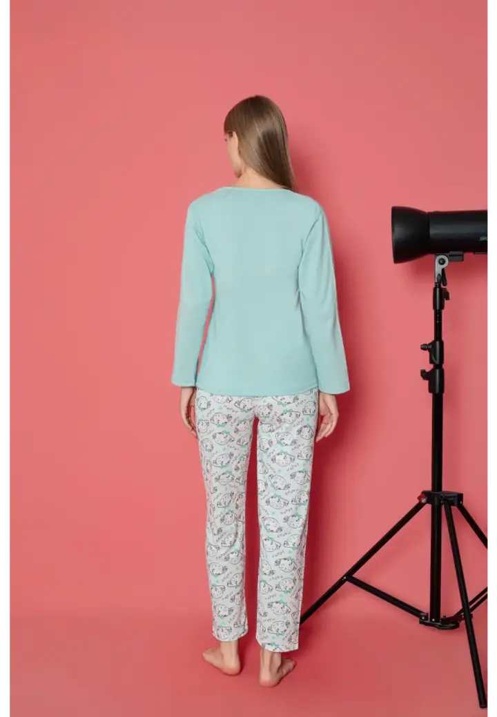Pijama Dama Maneca Lunga si Pantaloni Lungi – Happy Cute Pretty