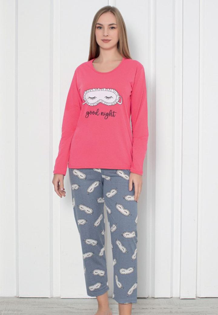 Pijama Damă Mâneca Lungă Pantalon Lung – Good Night