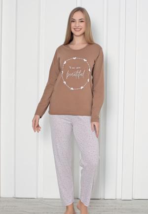 Pijama Damă Mâneca Lungă Pantalon Lunga – Beautiful