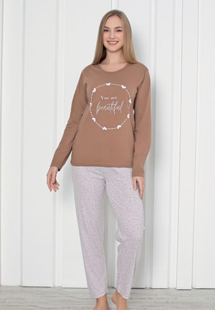 Pijama Damă Mâneca Lungă Pantalon Lunga – Beautiful