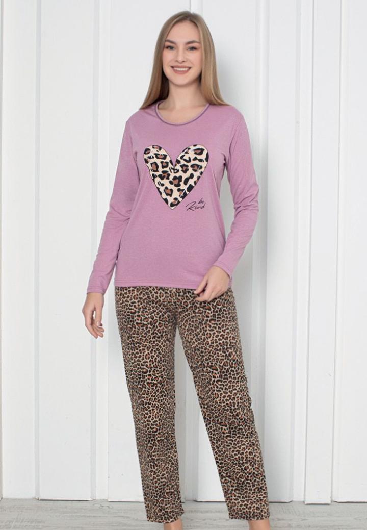 Pijama Damă Mâneca Lungă Pantalon Lunga-animal print