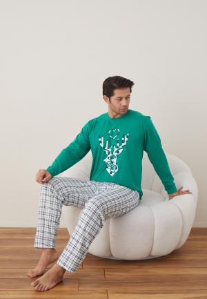 Pijamale Crăciun Bărbați – Ren Verde