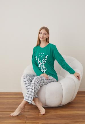 Pijamale Crăciun Damă – Ren Verde