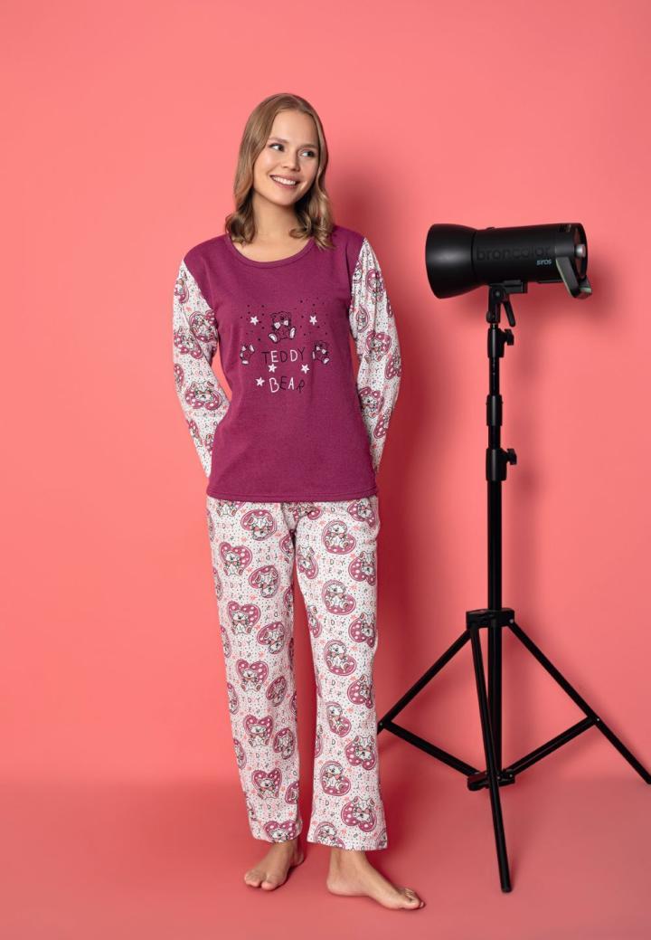 Pijama Damă Vătuită cu Mâneci Lungi – Model Urș