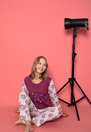 Pijama Damă Vătuită cu Mâneci Lungi – Model Urș