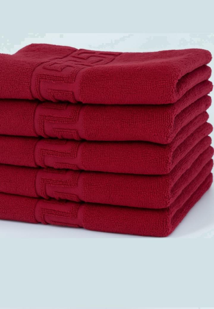 Set 5 prosoape bumbac, 50x90 cm, 500g ,Rosu