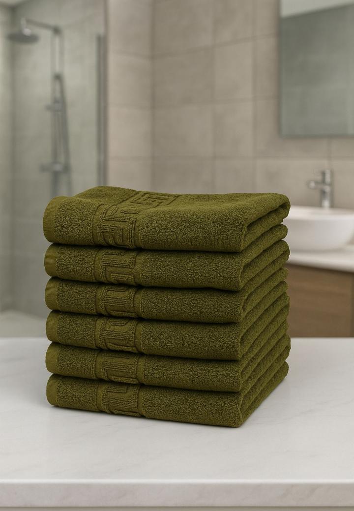 Set 5 prosoape bumbac, 50x90 cm, 500g Kaki