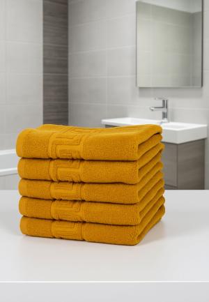 Set 5 prosoape bumbac, 50x90 cm, 500g Mustar