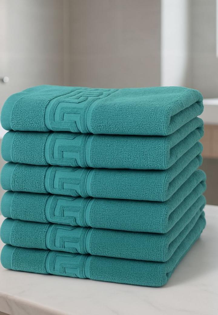 Set 5 prosoape bumbac, 50x90 cm, 500g Verde